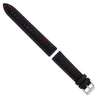 Ventilated Red Stitching Watch Band in Silicone Rubber - Sophia Jewelers