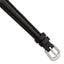 10mm Black Smooth Leather with Silver-tone Buckle 6.75 inch Watch Band - Sophia Jewelers