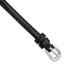 Black Smooth Leather Watch Band with Silver-Tone Buckle, 12mm - Sophia Jewelers