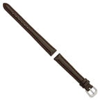 Smooth Dark Brown Watch Band in Leather - Sophia Jewelers