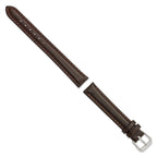 Smooth Dark Brown Watch Band in Leather - Sophia Jewelers