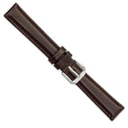 Smooth Dark Brown Watch Band in Leather - Sophia Jewelers