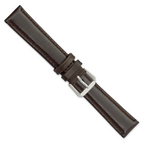 Smooth Dark Brown Watch Band in Leather - Sophia Jewelers
