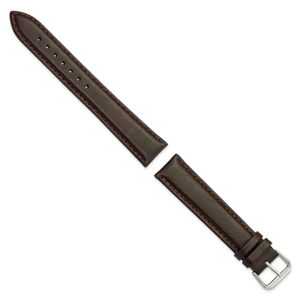 Smooth Brown Watch Band in Leather - Sophia Jewelers