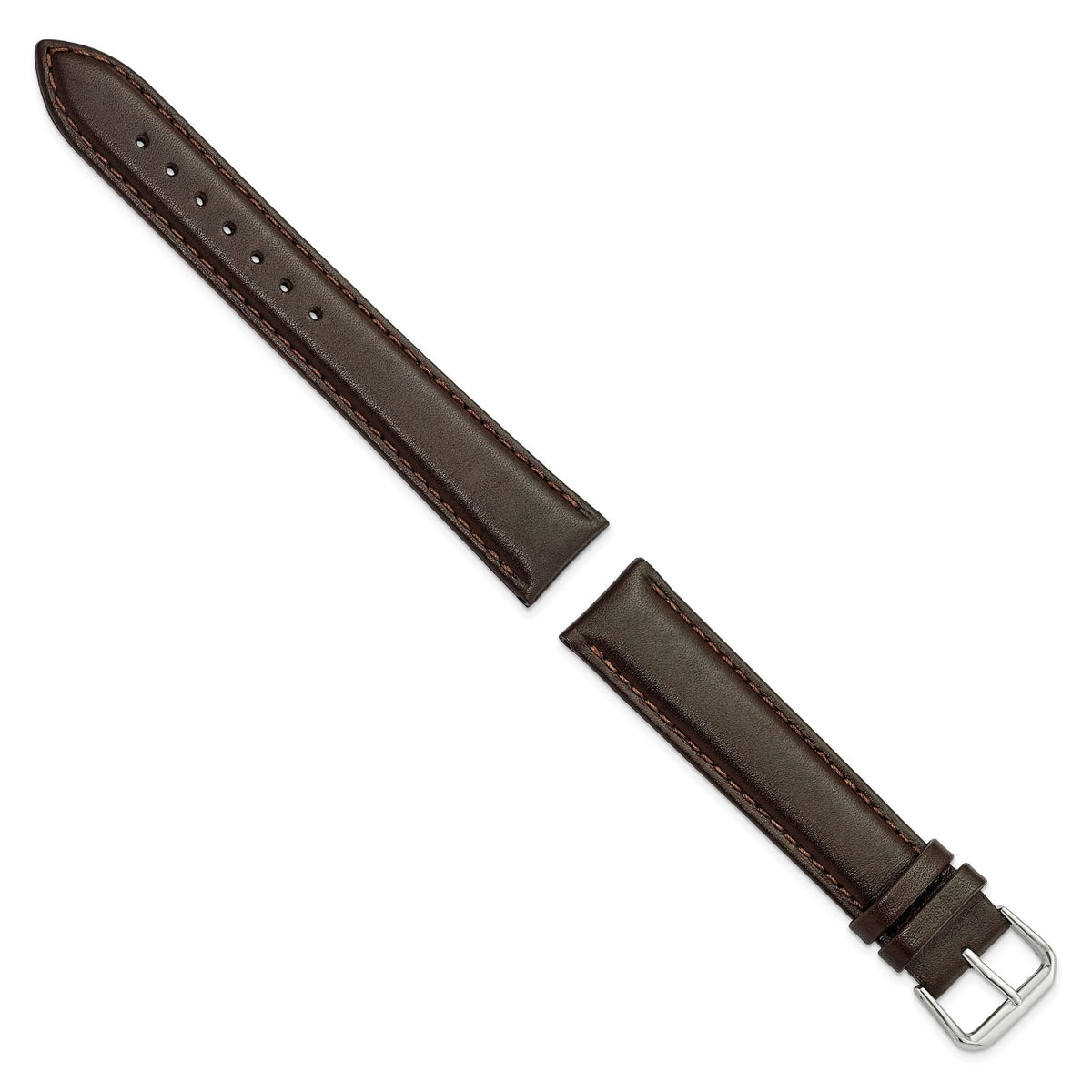 Smooth Brown Watch Band in Leather - Sophia Jewelers