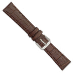 Alligator-Grain Leather Watch Band in Brown, 14mm - Sophia Jewelers