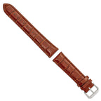 Havana Crocodile-Grain Leather Watch Band, 10mm - Sophia Jewelers