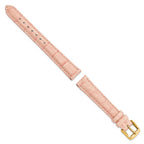 Pink Crocodile-Grain Leather Watch Band, 14mm - Sophia Jewelers