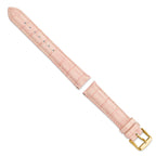 Pink Crocodile-Grain Leather Watch Band, 14mm - Sophia Jewelers