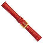 Red Crocodile-Grain Watch Band in Leather - Sophia Jewelers