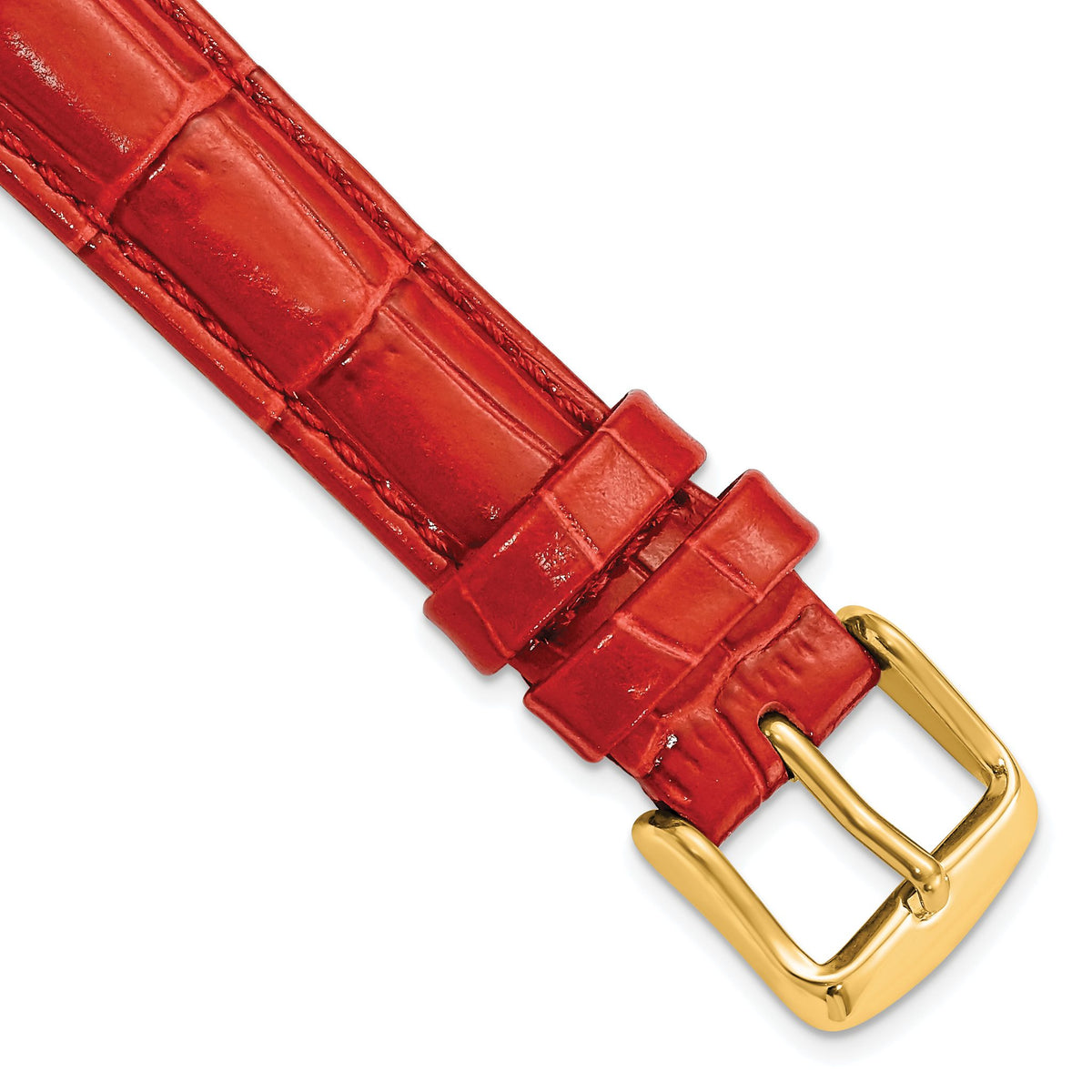 Red Crocodile-Grain Watch Band in Leather - Sophia Jewelers
