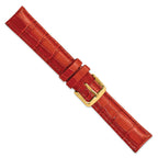 Red Crocodile-Grain Watch Band in Leather - Sophia Jewelers