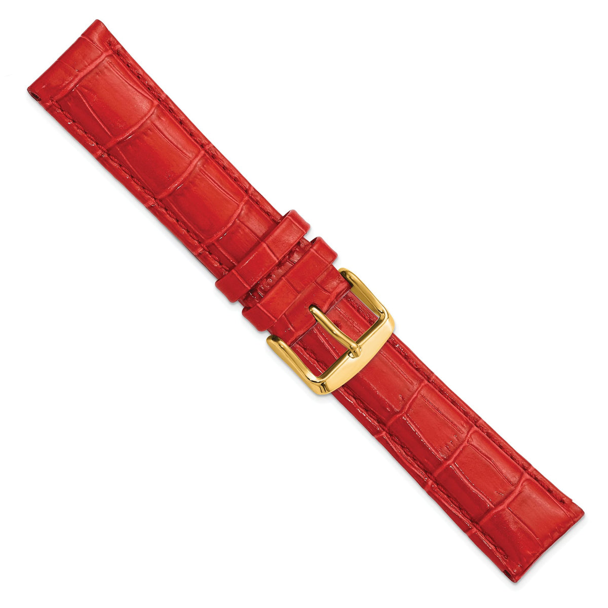 Red Crocodile-Grain Watch Band in Leather - Sophia Jewelers