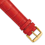 Red Crocodile-Grain Watch Band in Leather - Sophia Jewelers