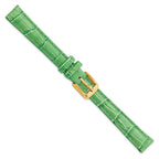 DeBeer Green Crocodile-Grain Watch Band in Leather - Sophia Jewelers