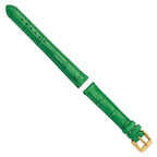 DeBeer Green Crocodile-Grain Watch Band in Leather - Sophia Jewelers