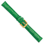 DeBeer Green Crocodile-Grain Watch Band in Leather - Sophia Jewelers