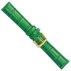 DeBeer Green Crocodile-Grain Watch Band in Leather - Sophia Jewelers
