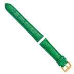 DeBeer Green Crocodile-Grain Watch Band in Leather - Sophia Jewelers