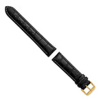 Chronograph White Black Crocodile-Grain Watch Band in Leather - Sophia Jewelers