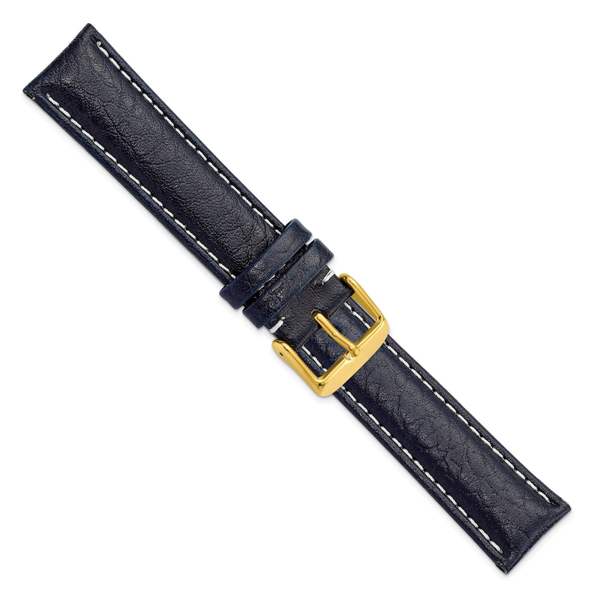 Navy Watch Band in Leather, Matte - Sophia Jewelers