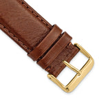 Havana Leather Chronograph Watch Band in Brown, 22mm