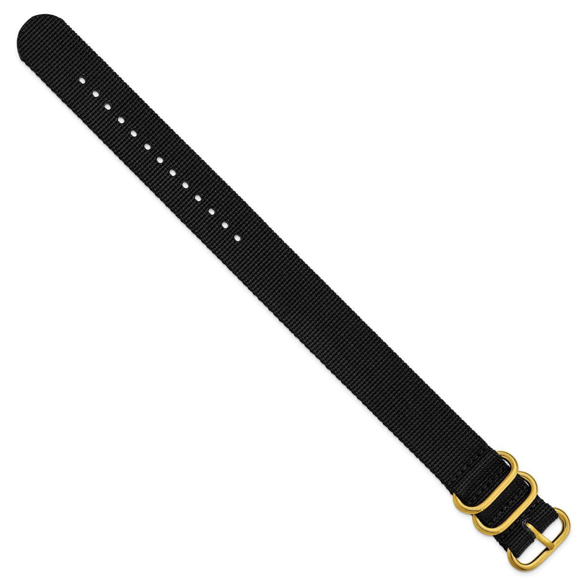 Military Ballistic Nylon Watch Band in Black, 20mm - Sophia Jewelers