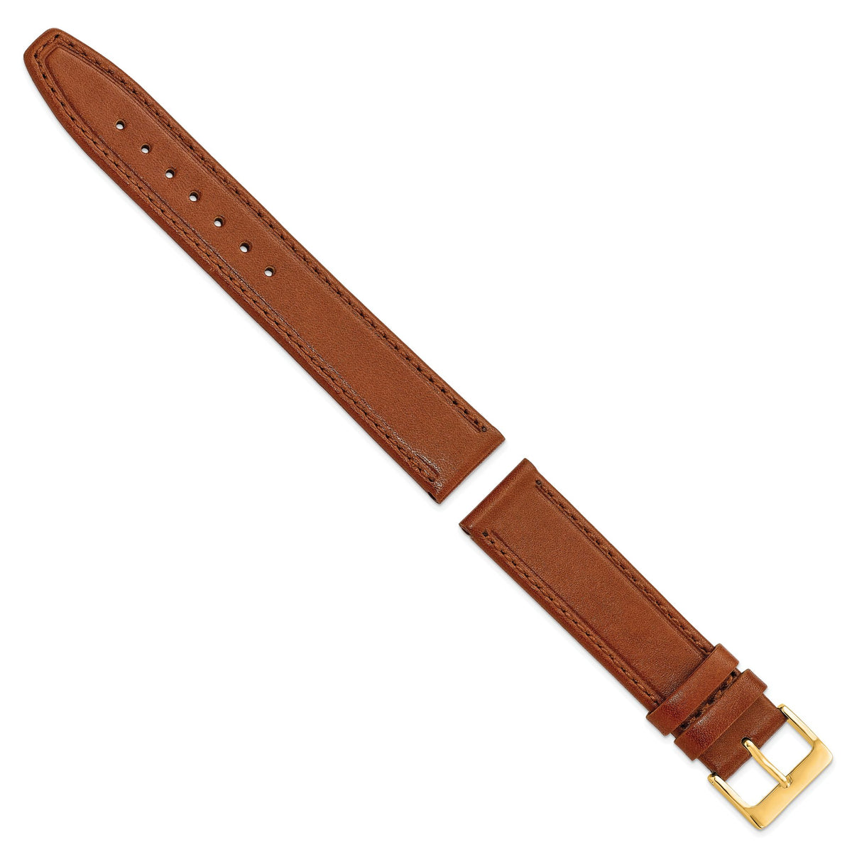 Havana Brown Calf Leather Watch Band, 19mm - Sophia Jewelers