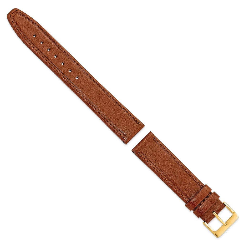 Havana Brown Calf Leather Watch Band, 19mm - Sophia Jewelers