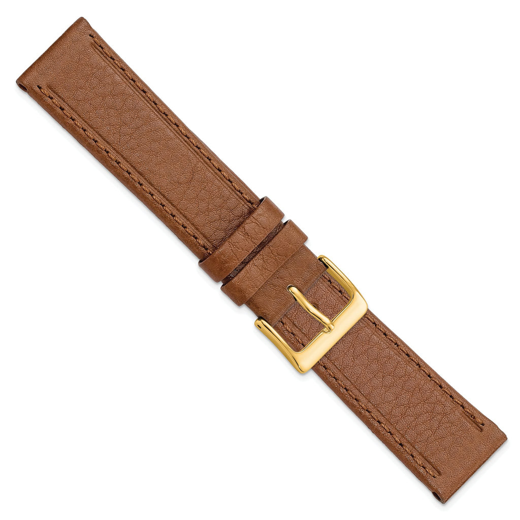 Havana Brown Calf Leather Watch Band, 19mm - Sophia Jewelers