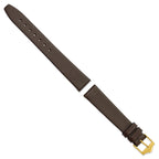 DeBeer Flat Smooth Brown Watch Band in Leather - Sophia Jewelers