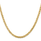 14K 26 inch 4mm Semi-Solid Anchor with Lobster Clasp Chain