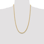 14K 26 inch 4mm Semi-Solid Anchor with Lobster Clasp Chain