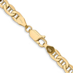 14K 26 inch 4.75mm Semi-Solid Anchor with Lobster Clasp Chain