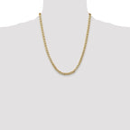 14K 22 inch 4.75mm Semi-Solid Anchor with Lobster Clasp Chain