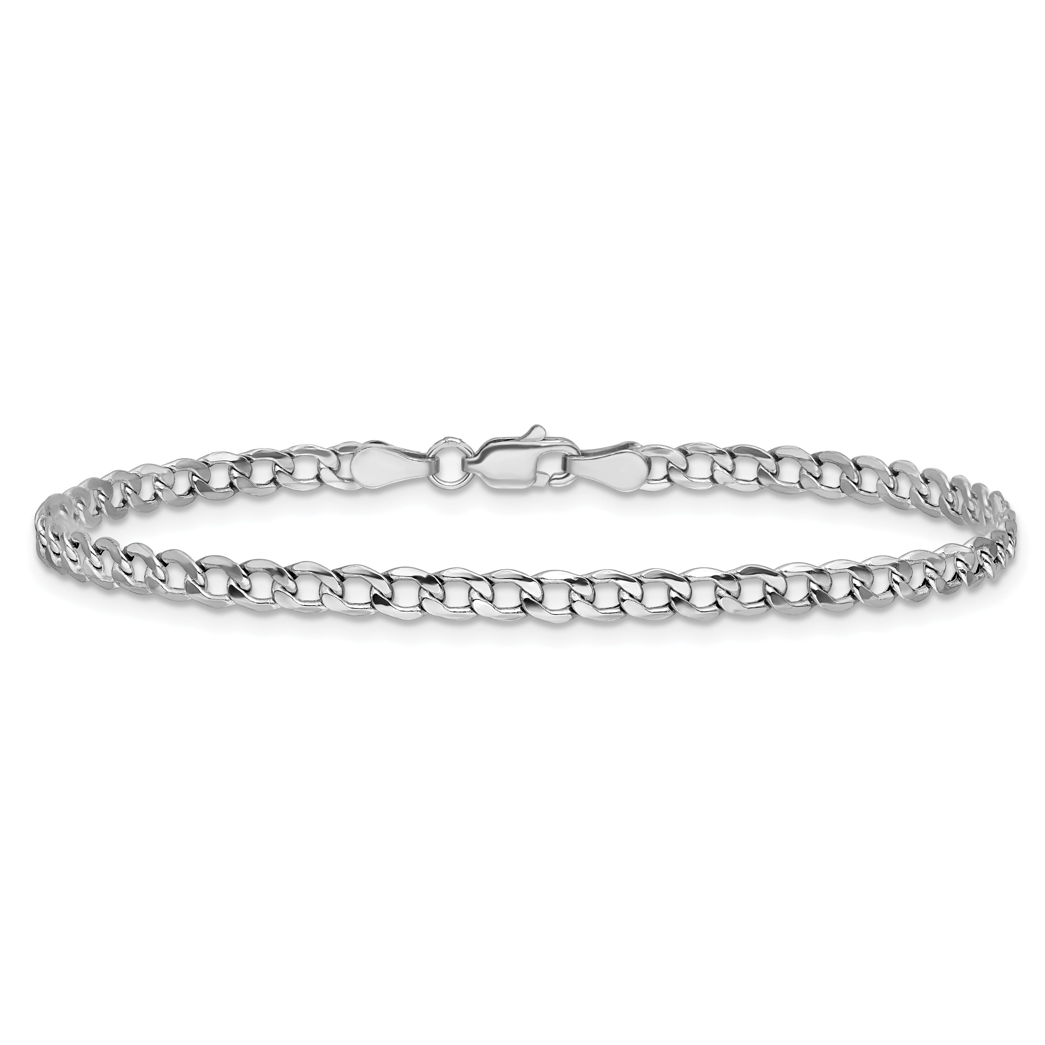 14k WG 4.3mm Semi-Solid Curb Chain