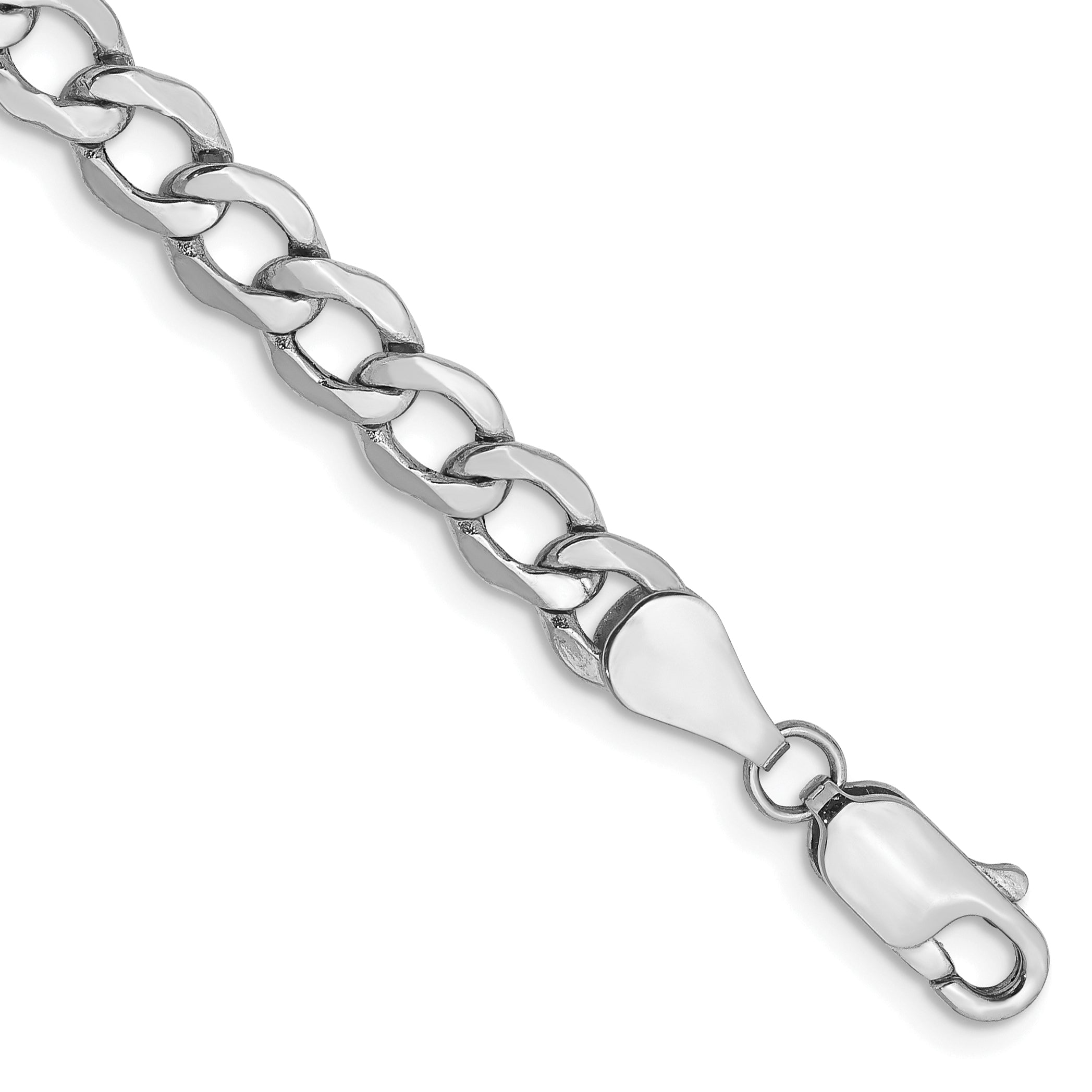 14k WG 5.25mm Semi-Solid Curb Chain Main image