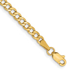 14K Yellow Gold Curb Chain Necklace 3.35mm