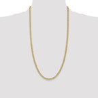 14K 28 inch 4.3mm Semi-Solid Curb with Lobster Clasp Chain