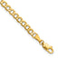 14K 9 inch 4.3mm Semi-Solid Curb with Lobster Clasp Anklet