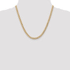 14K 20 inch 5.25mm Semi-Solid Curb with Lobster Clasp Chain