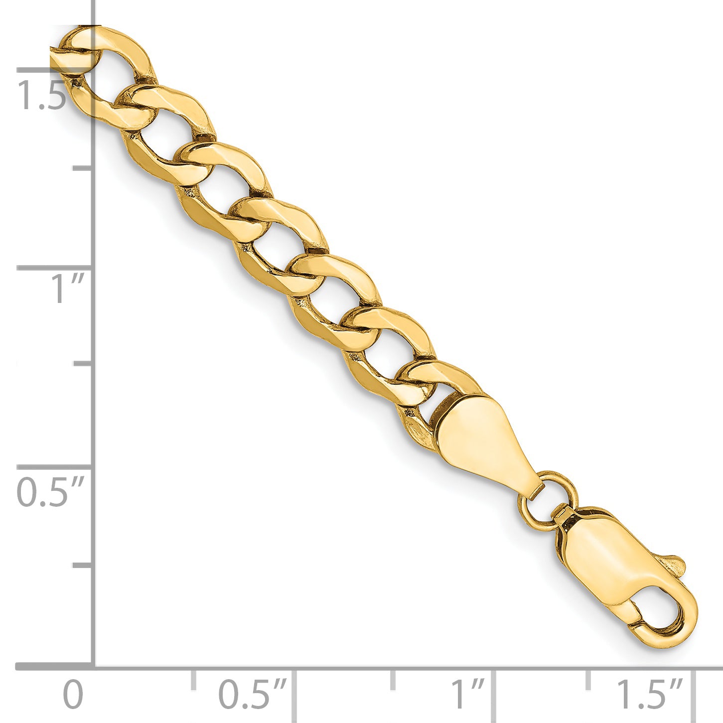 Curb Chain Bracelet in 14K Yellow Gold, 5.25mm Secondary image