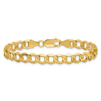 14k 6.5mm Semi-Solid Curb Chain