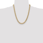 14k 7mm Semi-Solid Curb Chain
