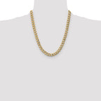 14k 9mm Semi-Solid Curb Chain