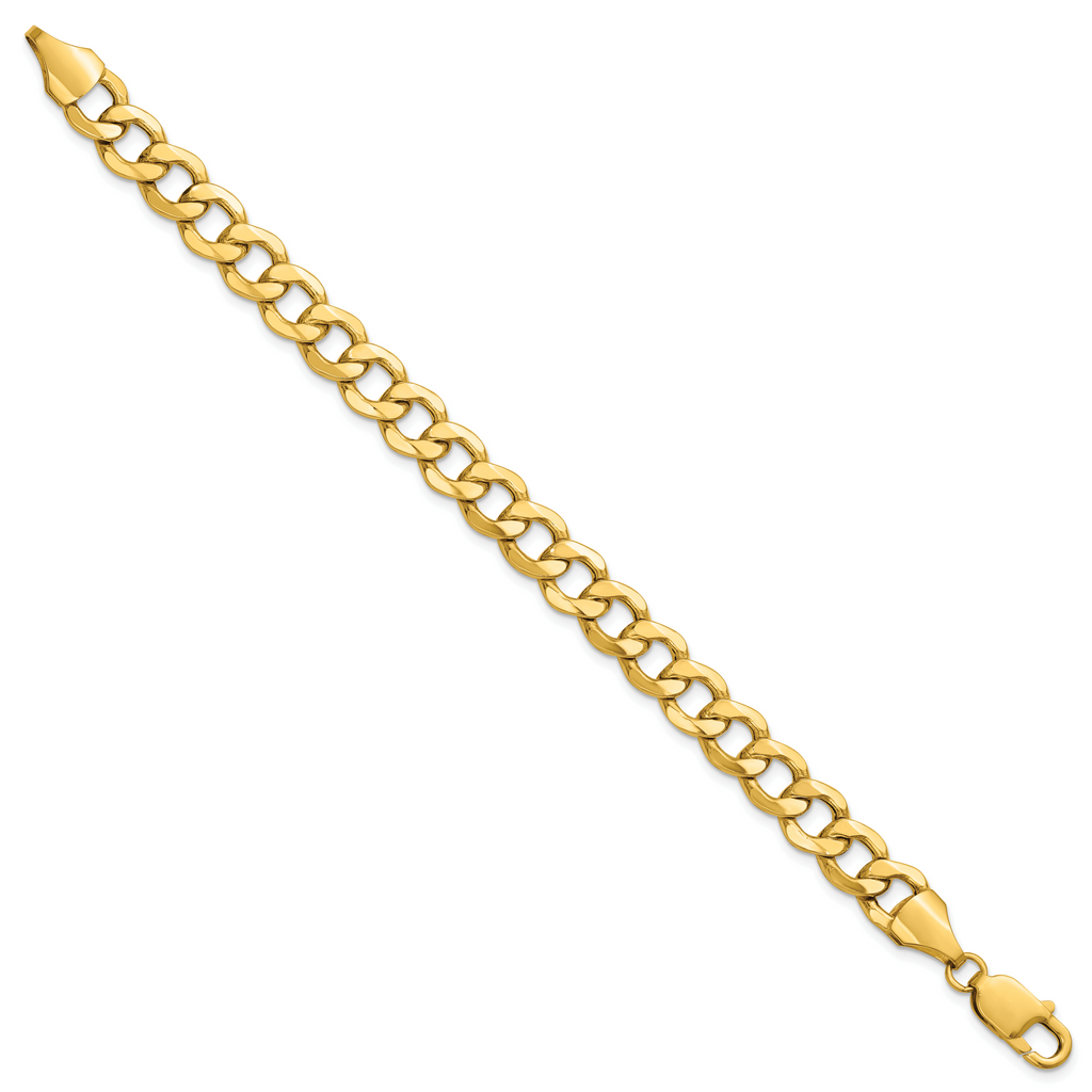 14k 9mm Semi-Solid Curb Chain