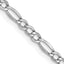 14K White Gold Figaro Chain Necklace 2.5mm