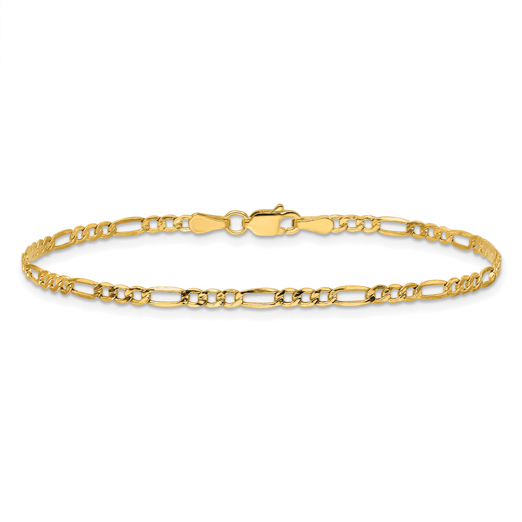 2.5mm 14K Yellow Gold Figaro Chain - Sophia Jewelers