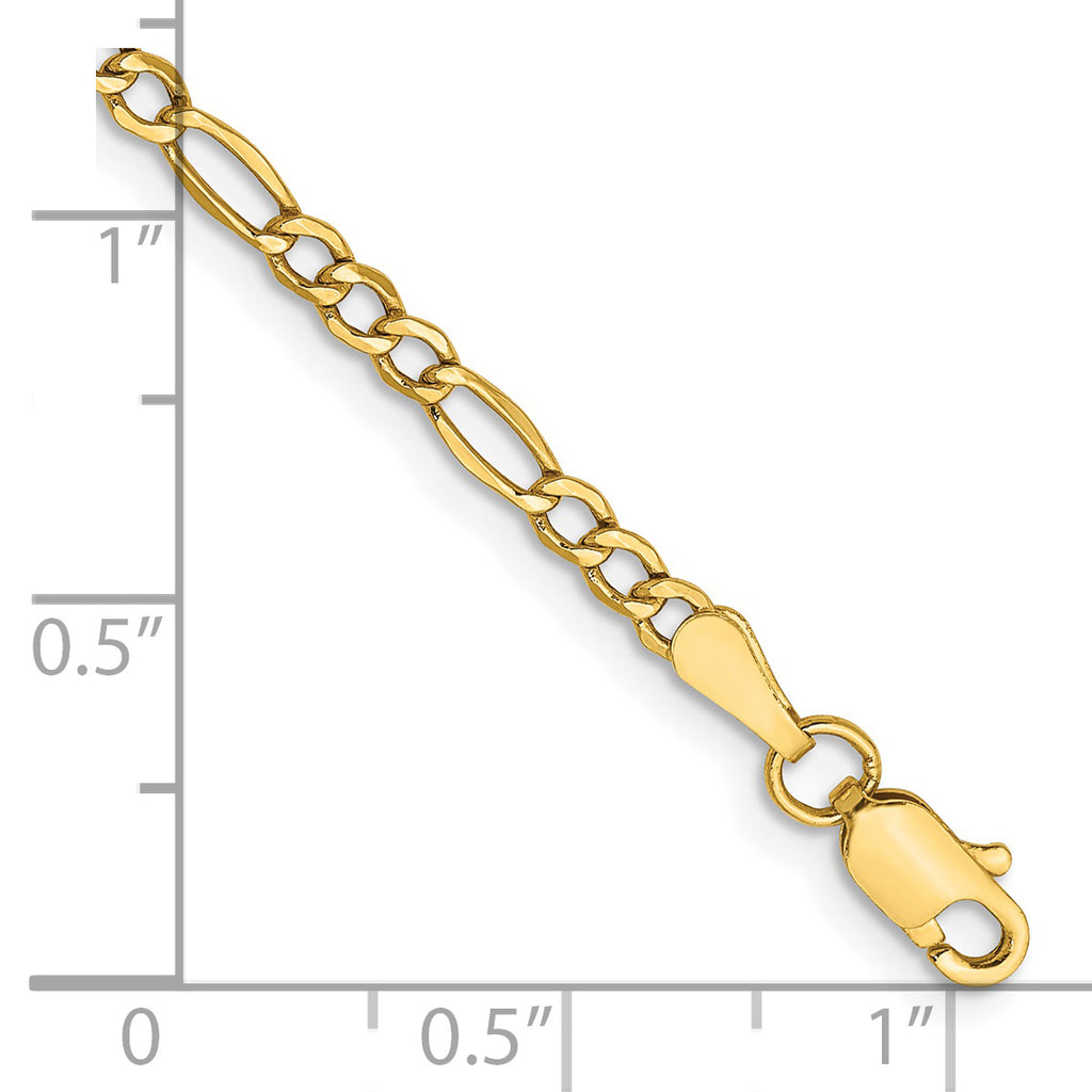 2.5mm 14K Yellow Gold Figaro Chain - Sophia Jewelers