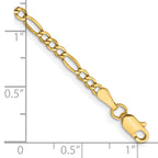 2.5mm 14K Yellow Gold Figaro Chain - Sophia Jewelers